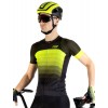 ASCENT Radsport-Set (Radtrikot langer RV+Trägerhose) grün/gelb/schwarz