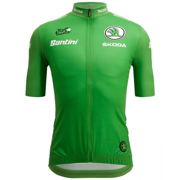 Tour de France 2022 grünes Trikot (maillot vert, bester Sprinter) Radtrikot kurzarm